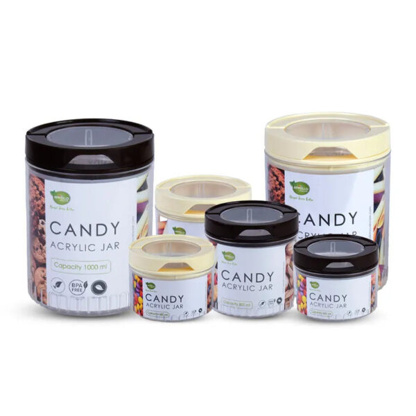 Candy Acrylic Jar - 6 Pcs Set